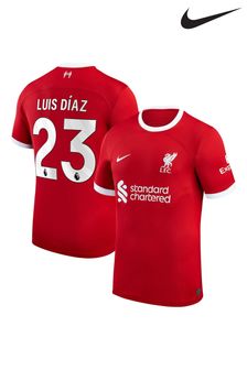 Nike Red Luis Diaz - 23 Liverpool FC Stadium 23/24 Home Football Shirt (C80917) | €135