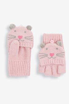 JoJo Maman Bébé Pink Girls' Cat Gloves (C80924) | 720 UAH