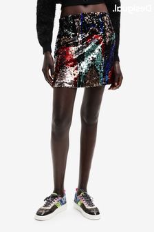 Desigual Black Sequin Mini Skirt (C80947) | €152