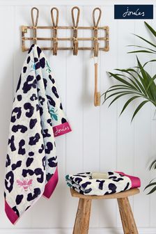 Joules White Leopard Bee Towel (C81059) | 19 € - 54 €