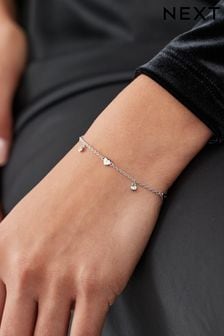 Sterling Silver Heart Chain Bracelet (C81064) | AED96