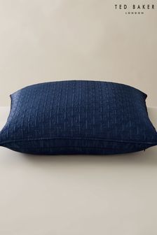 Ted Baker Blue T Quilted Polysatin Pillowcase (C81175) | 243 QAR