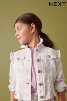 Сиренево-фиолетовый - Джинсовая куртка с оборками (3-16 лет) (C81281) | €18 - €24