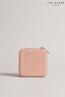 Ted Baker Pink Hazelli Imitation Croc Effect Jewellery Case