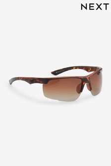 Tortoiseshell Brown Polarised Wrap Around Sunglasses (C81357) | €8