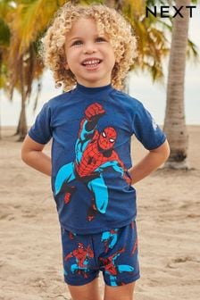 Cobalt Blue Spider Man 2 Piece Sunsafe Top & Shorts Set (3mths-7yrs) (C81429) | €20 - €25