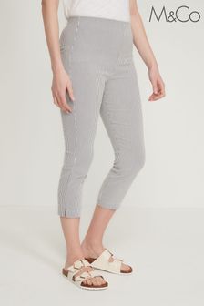 M&Co Grey Bengaline Stretch Crop Trousers (C81462) | ₪ 116