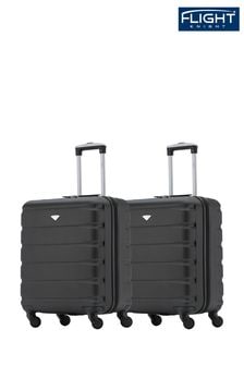 Flight Knight EasyJet Overhead 4 Wheel ABS Hard Case Cabin Carry On Suitcase 56x45x25cm  Set Of 2 (C81688) | AED499