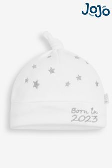 JoJo Maman Bébé White Born in 2023 Embroidered Hat (C81794) | 7 €