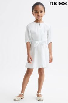 Reiss Ivory Freeda Junior Linen Dress (C81843) | OMR53