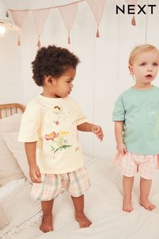 Blue/Ecru Cream Fairy Short Pyjamas 2 Pack (9mths-8yrs) (C81963) | €10 - €13