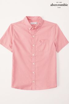 Розовый - Рубашка с короткими рукавами и карманом Abercrombie & Fitch (C81982) | €18