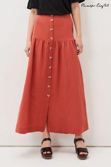 Phase Eight Allesia Brown Linen Maxi Skirt (C82125) | 57 €