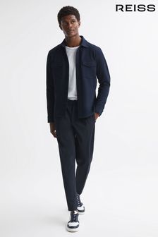 Reiss Navy Heron Tapered Trousers (C82146) | SGD 353