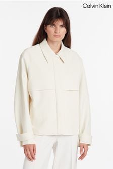 Calvin Klein White Viscose Crepe Short Jacket (C82195) | €559