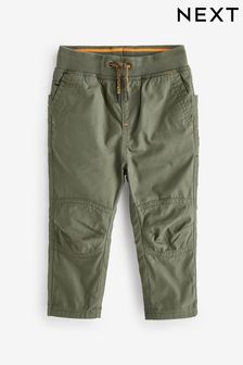 Kaki zelena - Podložene hlače z elastičnim pasom (3 mesecev–7 let) (C82277) | €12 - €14