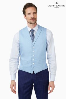 Jeff Banks Blue Linen Waistcoat (C82346) | 53 €
