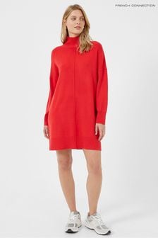 French Connection Red Babysoft High Neck Dress (C82390) | €53