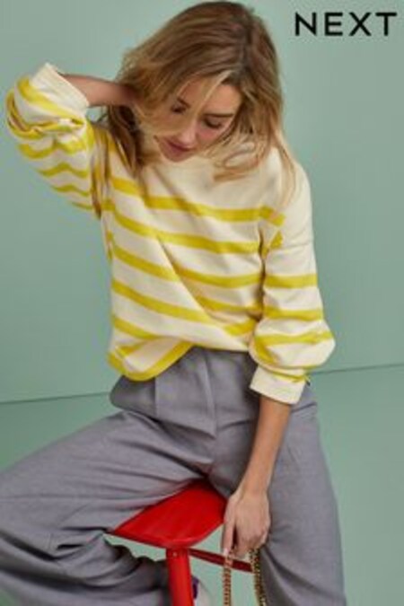 Yellow/White Smart Stripe Sweatshirt (C82428) | €26