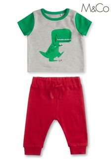 M&Co Grey Dino T-Shirt And Jogger Set (C82804) | ₪ 70