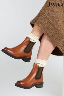 Jones Bootmaker Tan Maddalena Leather Chelsea Boots (C83114) | €131