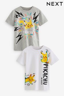 麻灰色/白色 - Pokémon授權T恤2件裝 (4-16歲) (C83513) | HK$148 - HK$201
