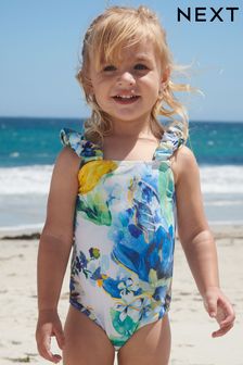 Ruched Sleeves Swimsuit (3mths-12yrs)