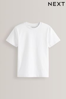 White Cotton Short Sleeve T-Shirt (3-16yrs) (C83639) | ₪ 15 - ₪ 27