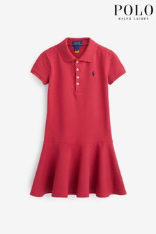 Polo Ralph Lauren Red Peplum Logo Polo Dress (C83686) | €108 - €121