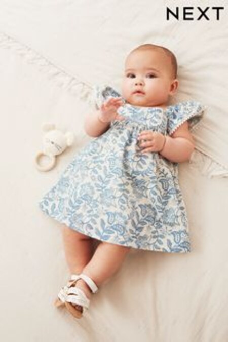 Albastru - Rochie Bebeluși țesută cu imprimeu (0 luni - 2 ani) (C83717) | 132 LEI - 149 LEI