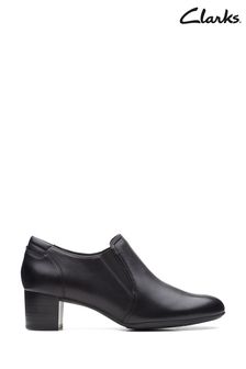 Clarks Black Leather Linnae Way Shoes (C83738) | €126