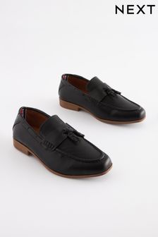 Black Tassel Wide Fit (G) Smart Tassel Detail Loafers (C83739) | €34 - €42