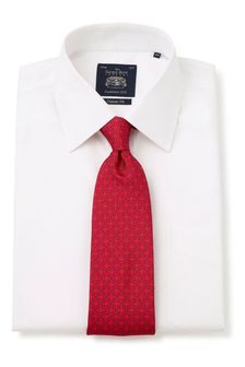 Savile Row Co White Classic Fit NonIron Double Cuff Shirt (C83751) | ₪ 302