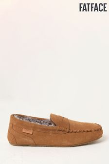 FatFace Oliver Suede Moccasin Brown Slippers (C83909) | CA$135