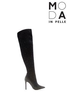 Moda In Pelle Hot Stone Hohe Stiefel mit spitzer Zehenpartie und Farbverlauf, Schwarz (C84047) | 336 €