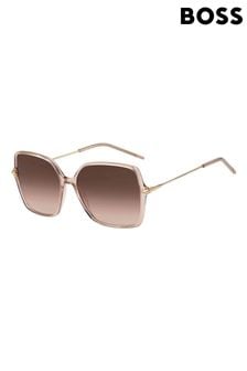 BOSS Nude Oversized Nude Square Sunglasses (C84427) | $305