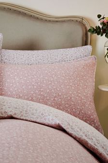 Laura Ashley Set of 2 Blush Pink Brushed Cotton Campion Pillowcases (C84476) | 27 €