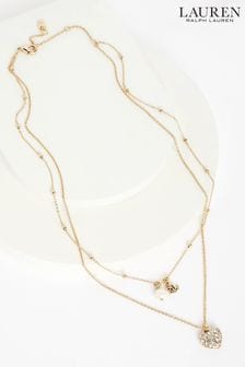 Lauren Ralph Lauren Zweireihige Halskette mit Herzanhänger, Goldfarben (C84523) | 94 €