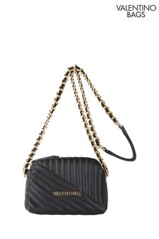 Valentino Bags Black Recycled Laax Quilted Cross-Body Bag (C84630) | $188