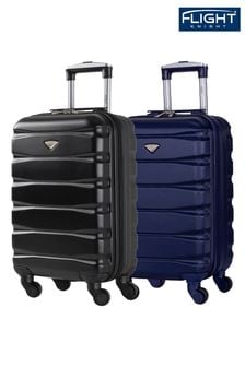Flight Knight EasyJet Overhead 55x35x20cm Hard Shell Cabin Carry On Case Suitcase Set Of 2 (C84725) | kr1,168