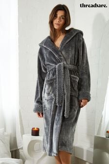 Threadbare Faux Fur Trim Dressing Gown