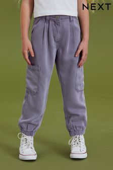 Bleu marine - Pantalons cargo en tencel™ (3-16 ans) (C85117) | 26€ - 33€