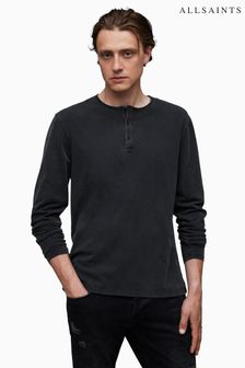 AllSaints Bodega Long Sleeve Henley T-Shirt