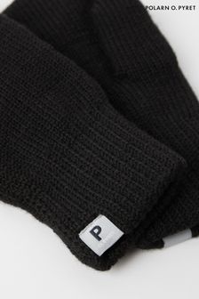 Polarn O Pyret Wool Black Mittens (C85249) | AED100