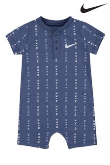 Albastru - Salopetă scurtă cu logo Nike Bebeluși Jerseu (C85479) | 131 LEI