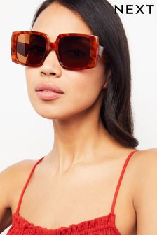 Коричневый - Квадратные солнцезащитные очки с поляризованными монограммами (C85486) | €8