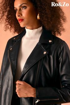 Ro&Zo Black Leather Jacket (C85497) | €338