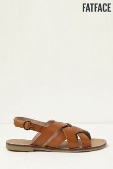 FatFace Brown Harper Criss Cross Sandals (C85511) | ₪ 224