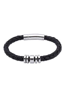 Unique & Co Gents Black Leather Bracelet (C85515) | €69