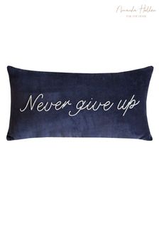 Amanda Holden Navy Blue Never Give Up Cushion (C85528) | ₪ 163